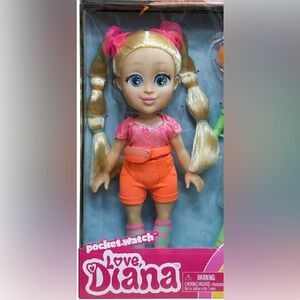 Love, Diana Fashion Doll Blonde Hair w/ Pink & Orange Outfit